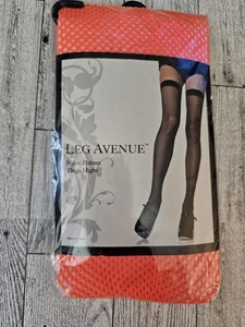 Leg Avenue Fishnet Thigh High Stockings OSFM 90-160lbs, Color, Neon Orange - Picture 1 of 4