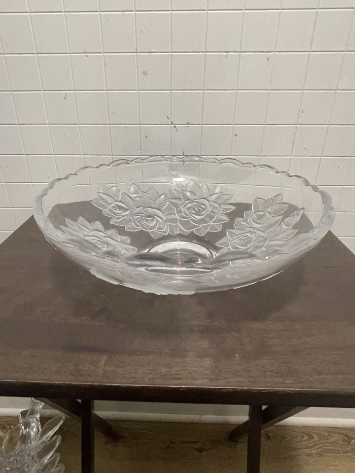 ROSA DE INVIERNO Studio Nova GRANDE 12" Ensaladera Servir PUNCHBOW Decoración CENTRO Foto 1 de 4