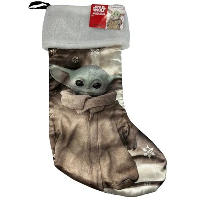 Medias de Navidad Star Wars The Mandalorian Baby Yoda Grogu 15" nuevas Foto 1 de 4