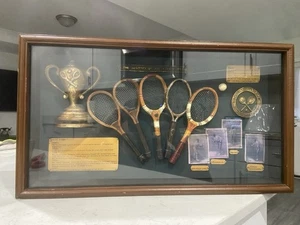 “The History Of The Tennis Racket” Antique Shadow Box Wimbledon - Picture 1 of 6