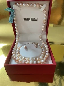 ¡NUEVO! JUEGO DE REGALO EFFY ROSA PERLA DE AGUA DULCE Y PLATA ESTERLINA/PRECIO DE VENTA SUGERIDO POR EL FABRICANTE $275 - Imagen 1 de 10