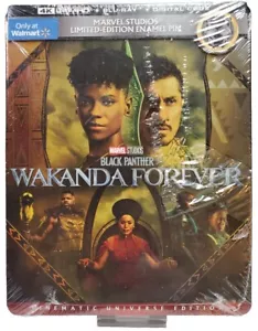 Black Panther WAKANDA FOREVER 4K Blu-ray Digital LIMITED EDITION EMBLEM PIN 2023 - Picture 1 of 4