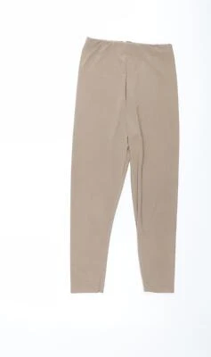 PRETTYLITTLETHING Womens Beige Polyester Blend Carrot Leggings Size 6 L20 in - Image 1 of 4