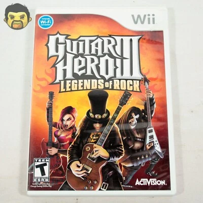 Guitar Hero  Wii Game 3 III Legends of Rock CIB 2006 Complete with Stickers - Image 1 of 4