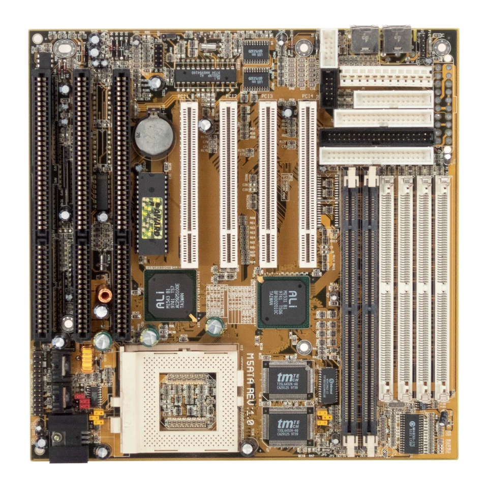 Biostar M5ATA Socket 7 3x ISA 4x PCI 4x EDO RAM - Image 1 of 3