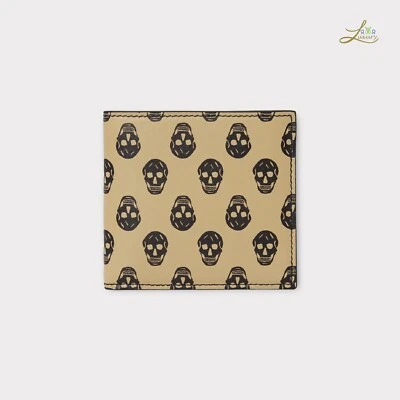 Alexander McQueen Skull Printed Bifold Wallet – Genuine Leather, Made in Italy - Image 1 of 4