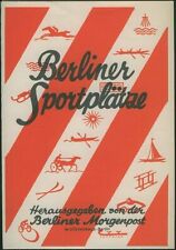 Berlińskie boiska sportowe w 1928 roku plan miasta Berlin Sport Sportplatz Piłka nożna itp.