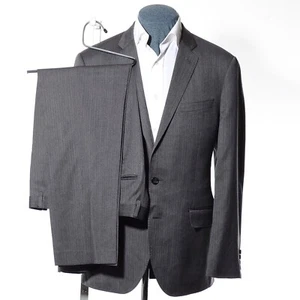 42R Slim J. Crew Ludlow Gray Herringbone Wool Two-Piece Suit 33x29.5 Trousers - Picture 1 of 14