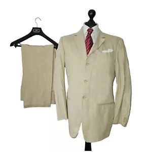 Herren ARMANI Premium COLLEZIONI Hellbeige Cord Anzug EU 52 UK 42R W34" L31" - Bild 1 von 14