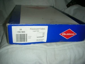 Lot of 75 GUSSCO Legal Size 1/3 Cut Expandable Pressboard FoldersLOW OPENING BID - Picture 1 of 3
