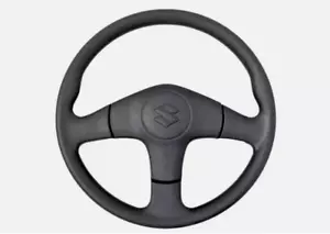 Suzuki Samurai SJ410 SJ413 Jimny Steering Wheel With Horn Button Black Color - Foto 1 di 4