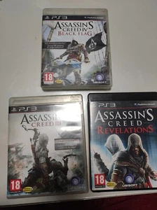Pack 3 juegos Assassins creed PS3 Sony PlayStation PAL España Juego + manual - Picture 1 of 3