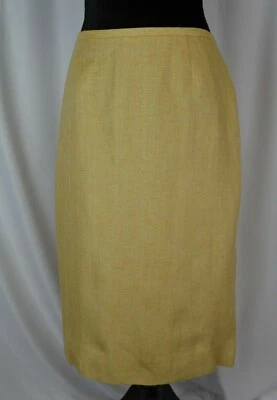 New Dana Buchman A-Line Skirt Sz 8 Linen Blend Career Maze Zipper Flowing $190 - Image 1 of 4