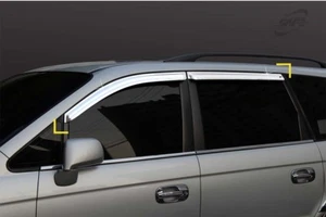 SAFE Chrome Weather shields 4pcs for 1999 - 2007 Hyundai Trajet XG - Picture 1 of 6
