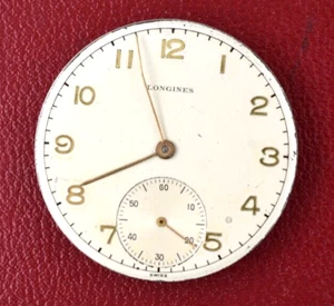 Longines 17L Taschenuhrwerk LÄUFT MIT Zifferblatt & Zeigern - Bild 1 von 4