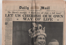 1953 QUEEN ELIZABETH II CORONATION 3rd June Daily Mail Vintage 