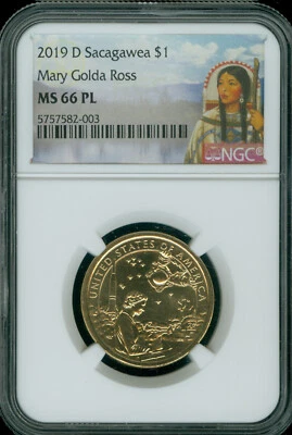 2019 D SACAGAWEA DOLLAR NGC MS 66 PL - Image 1 of 2