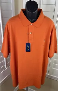 Polo Ralph Lauren CLG Orange Mesh Polo Shirt - Men’s Big & Tall Size 3XB - NWT - Picture 1 of 6