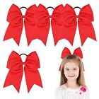 8" Inch Cheer Bows Large Cheer Hair Bows with Ponytail Holder Elastic Band fo...