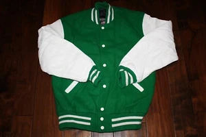 Vintage Stewart Strauss Letterman Varsity Jacket CELTICS MARSHALL SIZE medium - Picture 1 of 3