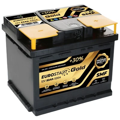 Autobatterie Eurostart Gold SMF 12V 52Ah 520A/EN Starterbatterie TOP Angebot