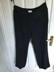 Linea Black Trousers Size 14 100% Polyester - Picture 1 of 4