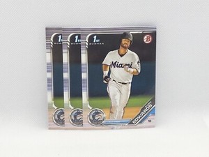 (3) 2019 1st Bowman Evan Edwards Miami Marlins Non Auto Mint #BD-168