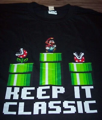 Camiseta ESTILO VINTAGE SUPER MARIO BROS. NES Nintendo Grande y Alta 4XL Años 80 Foto 1 de 3