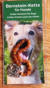 SCHMUCK-STCK Bernstein Kette Hunde 22-40cm kurz Hundehalsband kurz - Picture 1 of 3