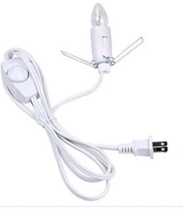 Electric Lamp Cord Bulb Replacement C7 E12 Socket Salt Lamp Cord Cable Dimmer. - Picture 1 of 3