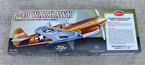 Vintage P-40 Warhawk Balsa wood airplane model Curtiss P40 Warhawk Guillows