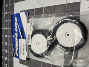 Pro Line 8298-13 Mini-B Front Pre-Mounted Wedge Carpet Tire w/8mm Hex (White) HH - Picture 1 of 2