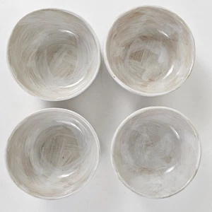 Lote 4 tazones de salsa/condimentos de gres Pottery Barn Fortessa Cloud Terre Nº 2 JOAO - Imagen 1 de 10