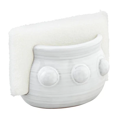 Mud Pie Beaded Sponge Holder, White,Soap Dishes & Dispensers - Image 1 of 2