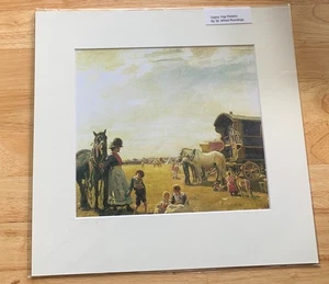 SIR ALFRED MUNNINGS; DEPARTURE OF GYPSY HOP-PICKERS, HAMPSHIRE. MOUNTED PRINT - Picture 1 of 1