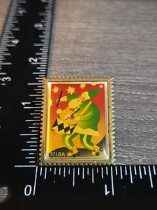 37 centavos USPS Estados Unidos Servicio Postal sello Navidad baterista Santa pin Z2 - Imagen 1 de 2