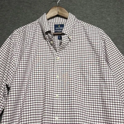 Camisa Stafford Oxford a Cuadros Manga Larga Sin Arrugas Para Hombre Talla 17 1/2  Foto 1 de 4