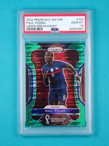 Panini Prizm FIFA World Cup 2022 Paul Pogba /5 Green Breakaway Prizm PSA 10 - Picture 1 of 2