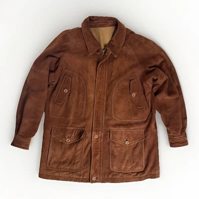 Abrigo de Colección Eddie Bauer Gamuza Cuero Tareas Aire Libre Deportista Chaqueta Para Hombres L Foto 1 de 4