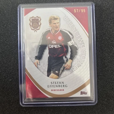 Topps Bayern Munich 125th Anniversary Stefan Effenberg 57/99 Rekordmeister Card - Image 1 of 2