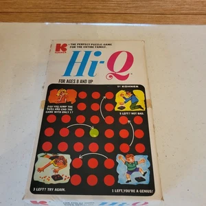 Vintage 1972 Kohner Hi-Q Peg Board Puzzle Game Skill Solving Complete - Picture 1 of 7