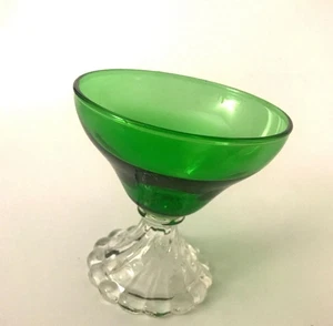 6er SET VINTAGE ANKER HOCKING SMARAGDGRÜN BURPLE DESERT SEKTGLÄSER - Bild 1 von 2