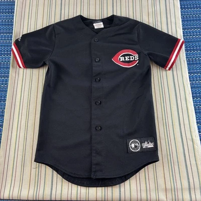 Camiseta de béisbol de los Cincinnati Reds para niños grande negra roja MLB béisbol Griffey juvenil Foto 1 de 4