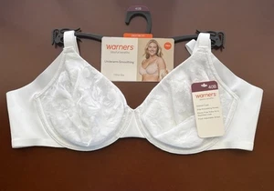 Warners Blissful Benefits weißer ungefütterter Cup-BH mit Bügel Gr. 40B neu mit Etikett - Bild 1 von 8
