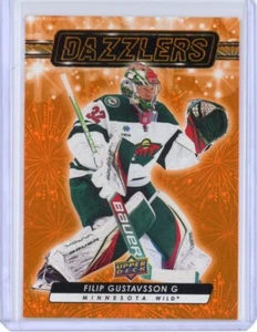2023-24 Upper Deck Series 2 Orange Dazzlers #DZ-55 Filip Gustavsson Wild - Picture 1 of 2