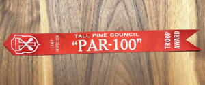 Vintage Camp Inspection Troop Award Par-100 Tall Pine Council Ribbon Michigan MI