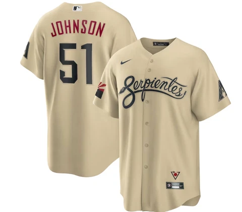 Men's Arizona Diamondbacks Randy Johnson Sand City Connect Replica Player Jersey Cover