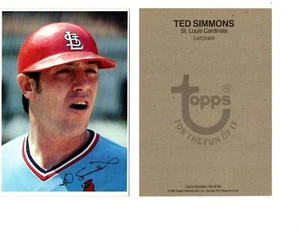 1980 TED SIMMONS TOPPS BASEBALL LARGE CARD 5 x 7 ST LOUIS CARDINALS 36 of 60  - Picture 1 of 1