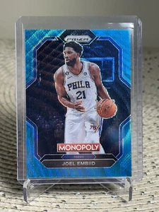 2022-23 Prizm Monopoly Joel Embiid #PS5 All Star Card Teal Wave - Picture 1 of 2