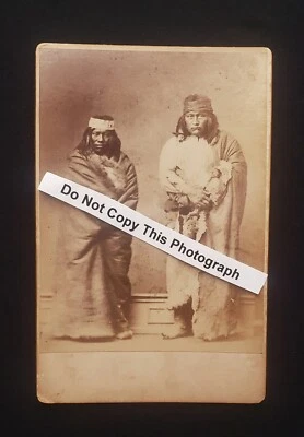 Apache Indians Vintage Cabinet card from major Collection of Western Photography - Image 1 of 2